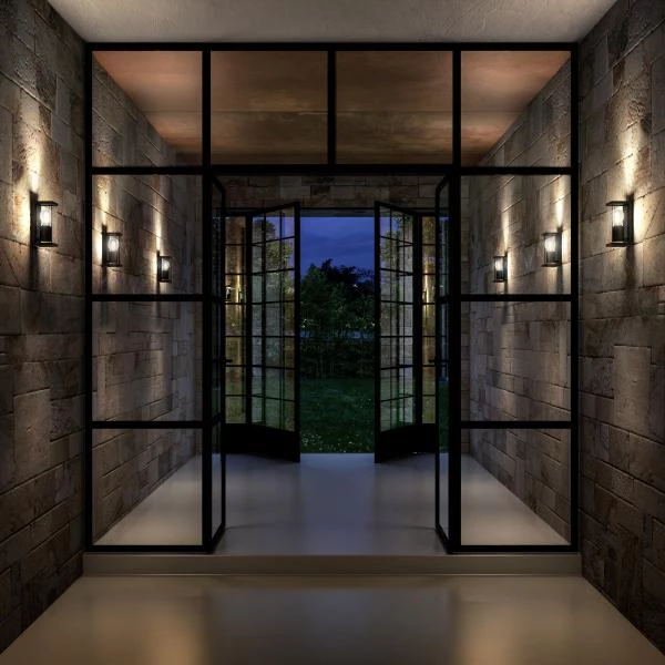 Lucide CLAIRE - Wall light Outdoor - 1xE27 - IP54 - Anthracite - ambiance 3